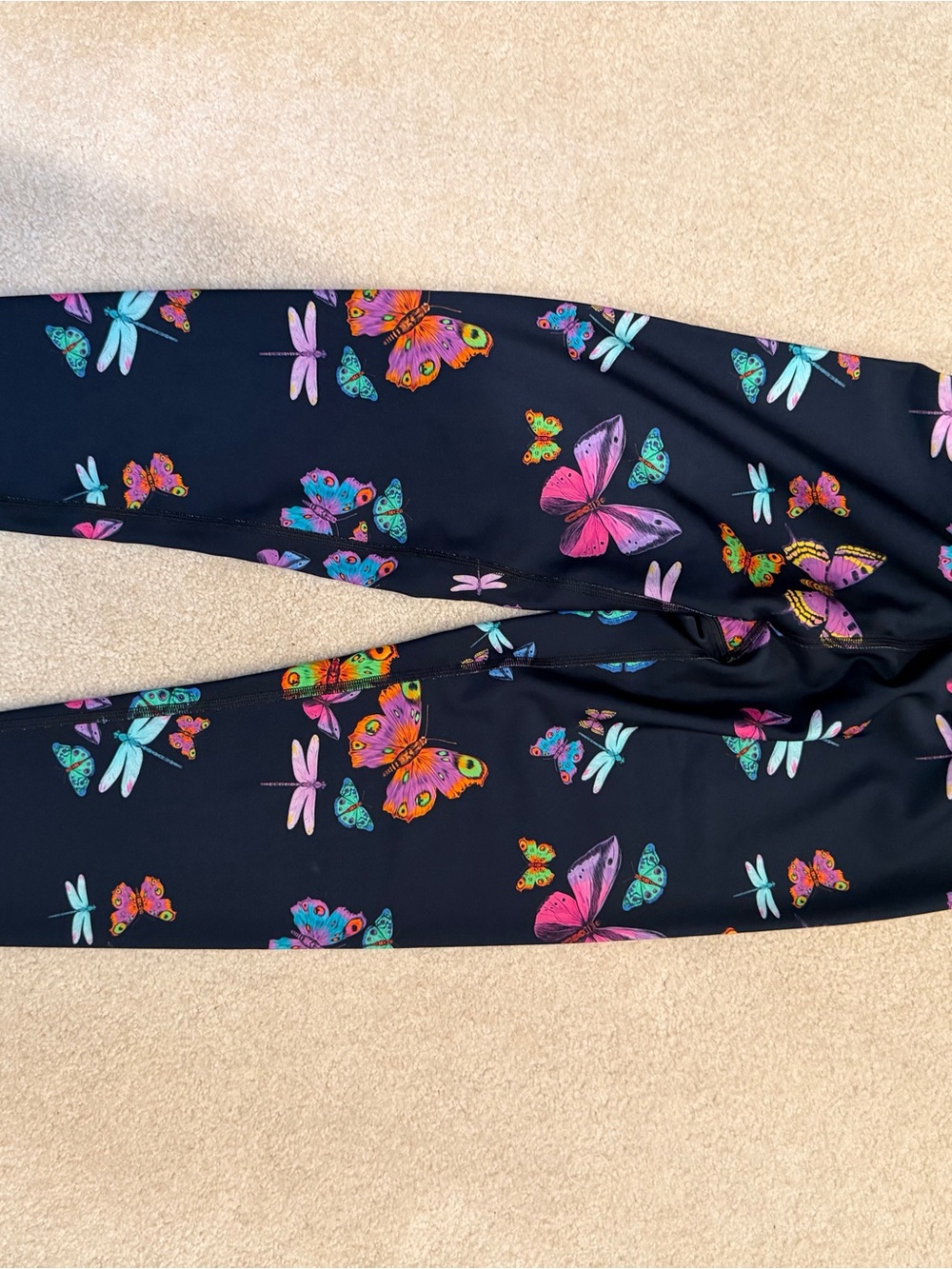 Terez Butterfly Leggings + Carbon38 Purple Twist Back Tank Set